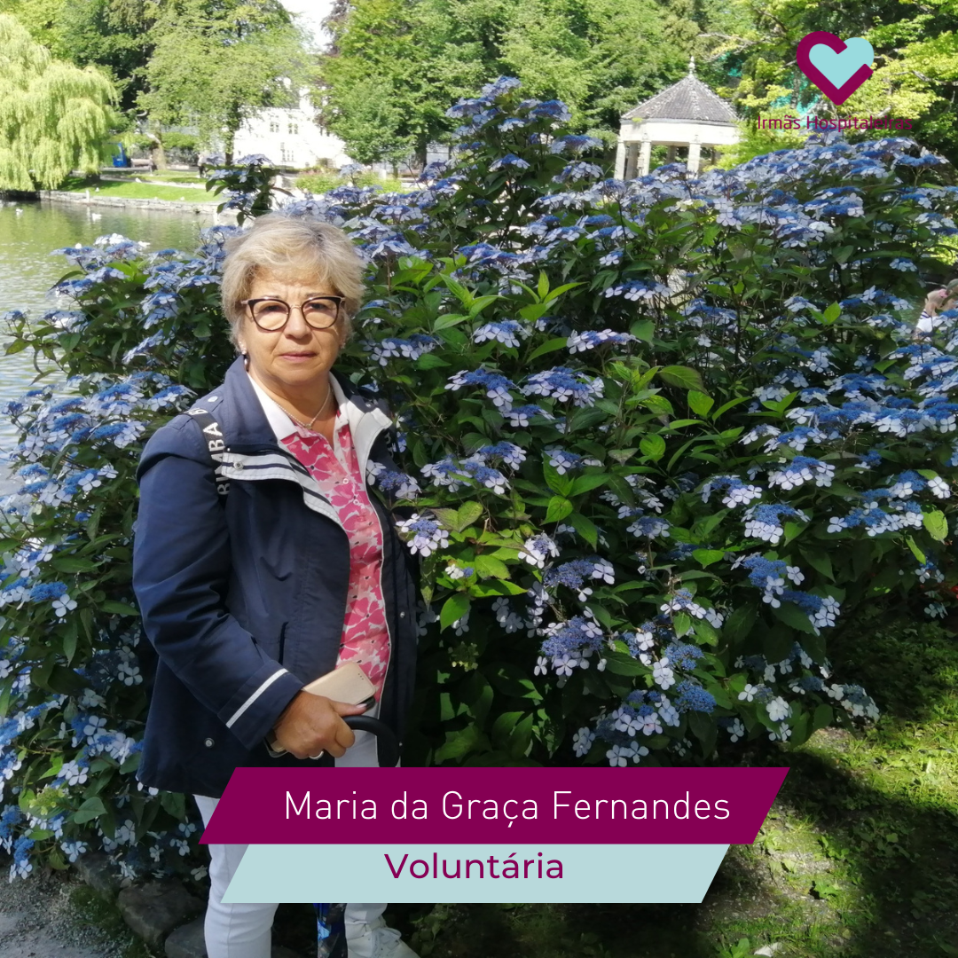 Conheça Maria da Graça Fernandes, nossa voluntária há 21 anos nas Irmãs Hospitaleiras Lisboa.
